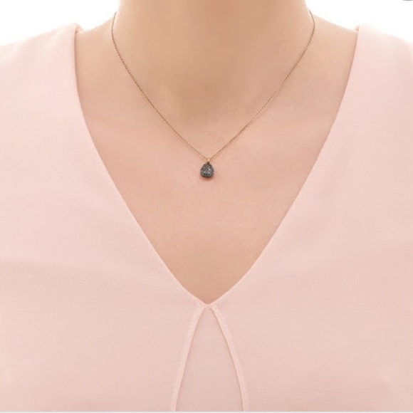 18kt solid rose gold black diamond Links pendant - Picture 1 of 6